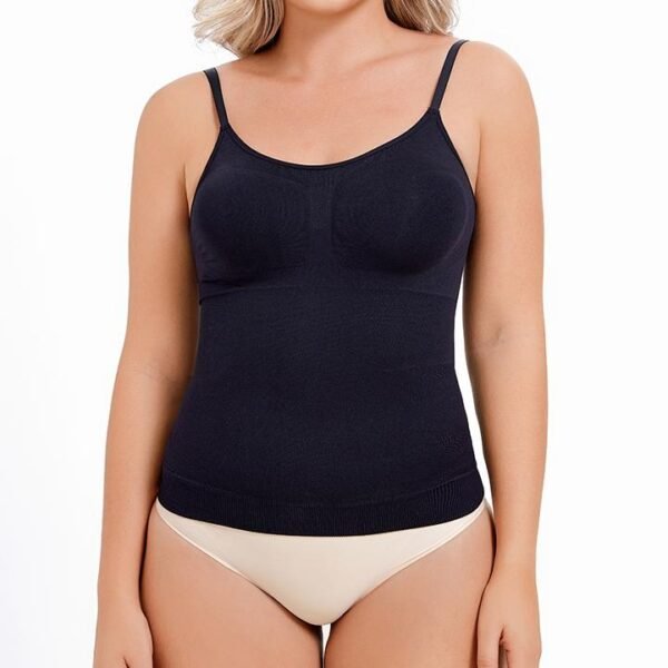 Body shaping garment upper body halter adjustable straps outer wear breathable tummy tuck undershirt
