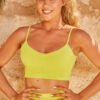 Seamless yoga wear Europe and the United States threaded knit suspenders