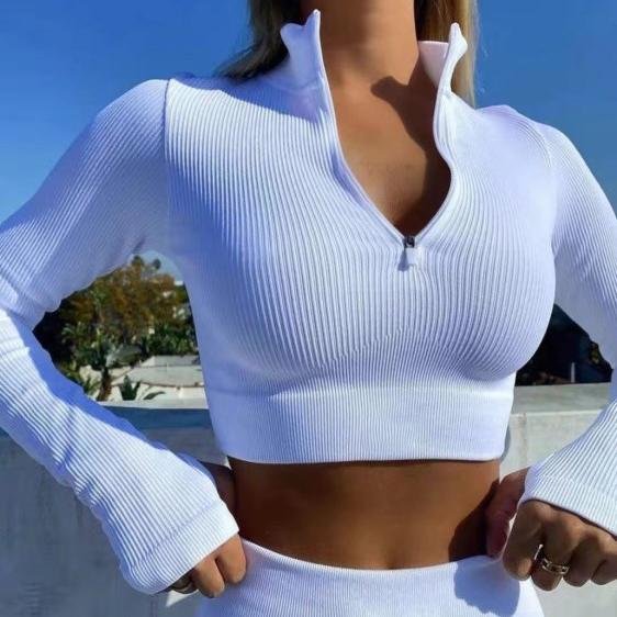 High-end seamless yoga fitness clothing exercise yoga long sleeves