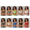 Seamless tight solid color back hanging neck backless sports underwear running fitness yoga clothing tops
