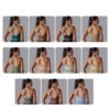 Solid color crossover back sports underwear tight shockproof high strength yoga fitness bra