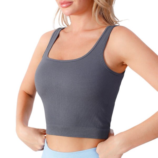 Women's Plus Size Breathable Fitness Sports Bra Seamless Four-Way Stretch Sweat-Wicking Sports Bra