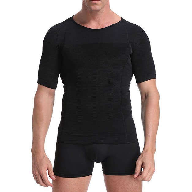 Factory Outlet Men Waist Trainer Tank Tops Shapewear Men' s Quick-drying Short-sleeved Shapewear