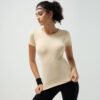Women's Cool Dry Tennis Short Sleeve Compression Shirts Sports Baselayer T-Shirts Tops Athletic Workout Shirt