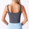 Women's Plus Size Breathable Fitness Sports Bra Seamless Four-Way Stretch Sweat-Wicking Sports Bra