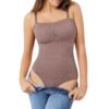 Women's Seamless Breathable Tummy Control Abdomen Push-Up Thong Body Shaper Firm Backless Shapewear