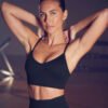 Seamless Knit Yoga Wear Women's Sensual Camisole Underwear Bra High Waisted Pants Set