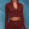 High-end seamless yoga fitness clothing exercise yoga long sleeves