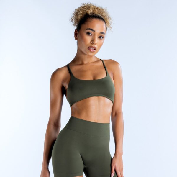 Seamless yoga backless halter sports fitness back shaping anti-slip female undershirt