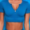 High-end seamless yoga fitness clothing exercise yoga short sleeve