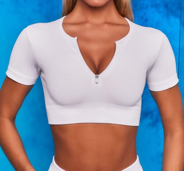 High-end seamless yoga fitness clothing exercise yoga short sleeve