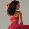 Seamless tight solid color back hanging neck backless sports underwear running fitness yoga clothing tops