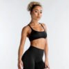 Seamless yoga backless halter sports fitness back shaping anti-slip female undershirt