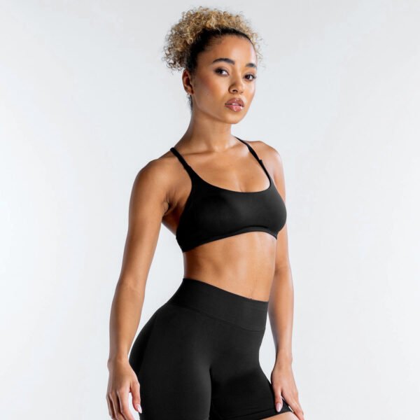 Seamless yoga backless halter sports fitness back shaping anti-slip female undershirt