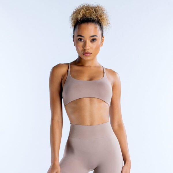 Seamless yoga backless halter sports fitness back shaping anti-slip female undershirt