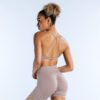 Seamless yoga backless halter sports fitness back shaping anti-slip female undershirt