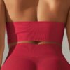 Seamless tight solid color back hanging neck backless sports underwear running fitness yoga clothing tops