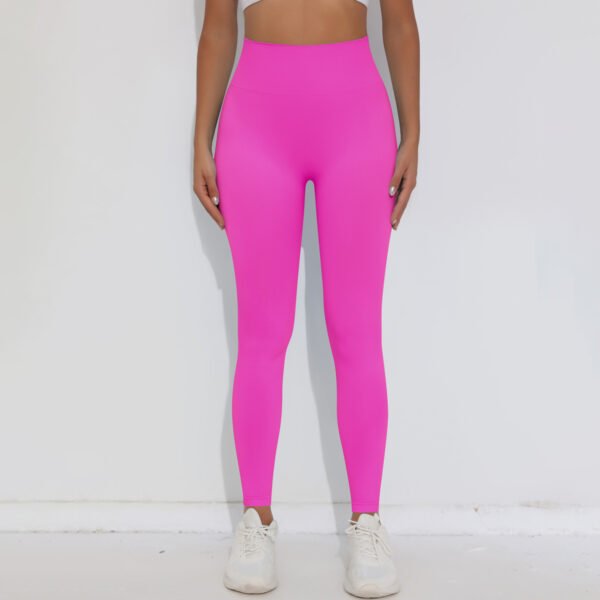 Solid Color Seamless Peach Buttock High Waist Tight V Waist Yoga Pants Sports Fitness Nine Minute Pants