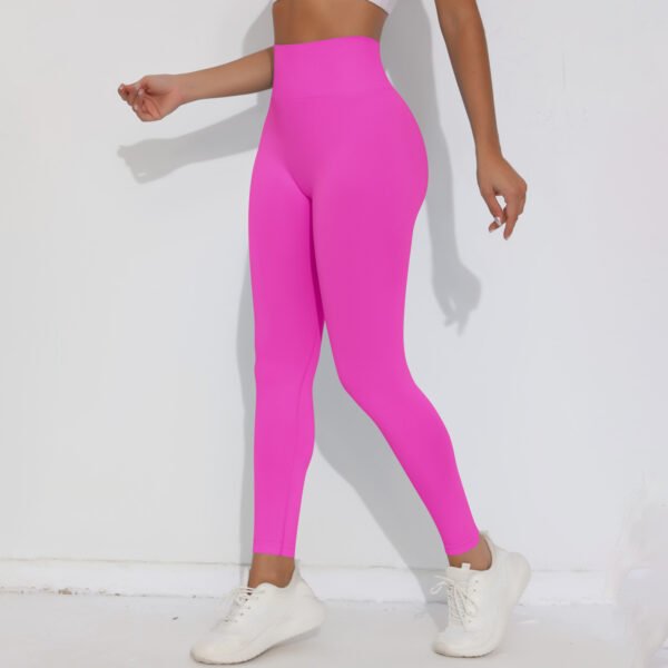 Solid Color Seamless Peach Buttock High Waist Tight V Waist Yoga Pants Sports Fitness Nine Minute Pants