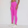Solid Color Seamless Peach Buttock High Waist Tight V Waist Yoga Pants Sports Fitness Nine Minute Pants