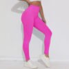 Solid Color Seamless Peach Buttock High Waist Tight V Waist Yoga Pants Sports Fitness Nine Minute Pants