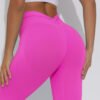 Solid Color Seamless Peach Buttock High Waist Tight V Waist Yoga Pants Sports Fitness Nine Minute Pants