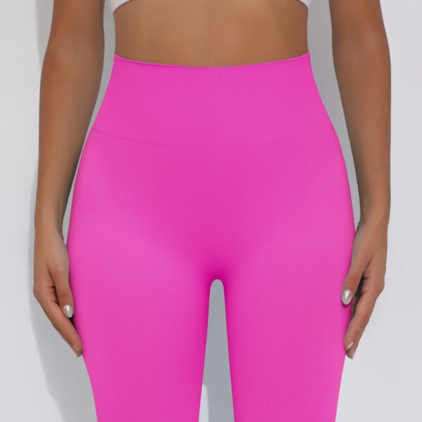Solid Color Seamless Peach Buttock High Waist Tight V Waist Yoga Pants Sports Fitness Nine Minute Pants