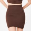 Black package hip bustier skirt female 2025 new fall and winter seamless high waist Slim thin elastic sexy short skirt