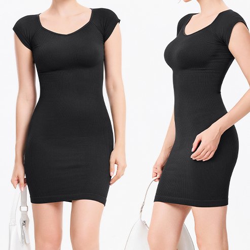 Shaping dress package hip tight Kardashian the same black short fall thin elastic women's dresses
