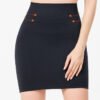 Black package hip bustier skirt female 2025 new fall and winter seamless high waist Slim thin elastic sexy short skirt