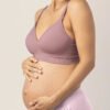Thin Moulded Cup Seamless Maternity Breastfeeding Nursing Bra Women Ladies Underwear Nylon Gathering Bra