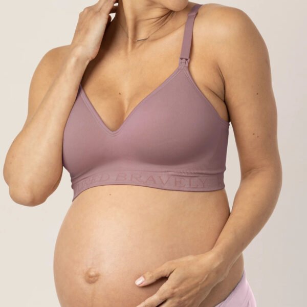 Thin Moulded Cup Seamless Maternity Breastfeeding Nursing Bra Women Ladies Underwear Nylon Gathering Bra