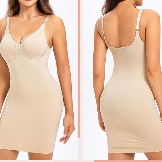 Europe and America Sexy Backless Adjustable Camisole Shapewear Seamless Wrap Buttocks Women's Bodysuit Dress