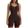 Women's Shaping Mid-Thigh Bodysuit Tummy Control Shapewear Seamless Sculpting Body Shaper