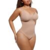 Shapewear Tummy Control Bodysuit Thong or Brief: Sculpting Shaper Tank Top Bodysuits & Snatched Waist Body Suit