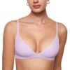 61JvK+vLjAL Women's Inbarely Triangle Bralette Plunge Unlined Seamless Bra No Underwire Sexy Comfortable Everyday