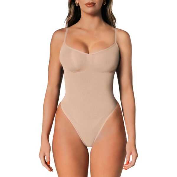 Shapewear Tummy Control Bodysuit Thong or Brief: Sculpting Shaper Tank Top Bodysuits & Snatched Waist Body Suit
