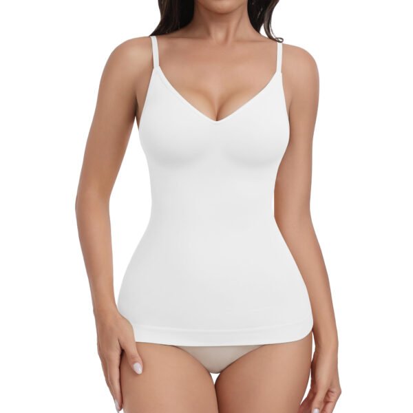 61l2r1Df+kL Womens Tummy Control Shapewear Tank Tops Seamless V-Neck Compression Tank Tops Body Shaper Camisole