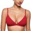 61nCOc5Ur8L Women's Inbarely Triangle Bralette Plunge Unlined Seamless Bra No Underwire Sexy Comfortable Everyday