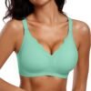 71-0pd2iZNL Womens Seamless Bras No Underwire Supportive Wireless Push Up Full Coverage Bralette Comfort Scalloped T-Shirt Bra