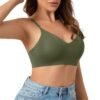 71-+d-ajD2L Women's Inbarely Triangle Bralette Plunge Unlined Seamless Bra No Underwire Sexy Comfortable Everyday