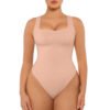 71-qmQyyauL Bodysuits for Women Seamless Square Neck Tummy Control Compression Thong Shapewear Bodysuit Tank Tops Bodysuit