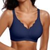715nr+IhUFL Womens Seamless Bras No Underwire Supportive Wireless Push Up Full Coverage Bralette Comfort Scalloped T-Shirt Bra