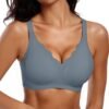 716q2jgUg9L Womens Seamless Bras No Underwire Supportive Wireless Push Up Full Coverage Bralette Comfort Scalloped T-Shirt Bra
