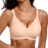 71A2sMLAi7L Womens Seamless Bras No Underwire Supportive Wireless Push Up Full Coverage Bralette Comfort Scalloped T-Shirt Bra