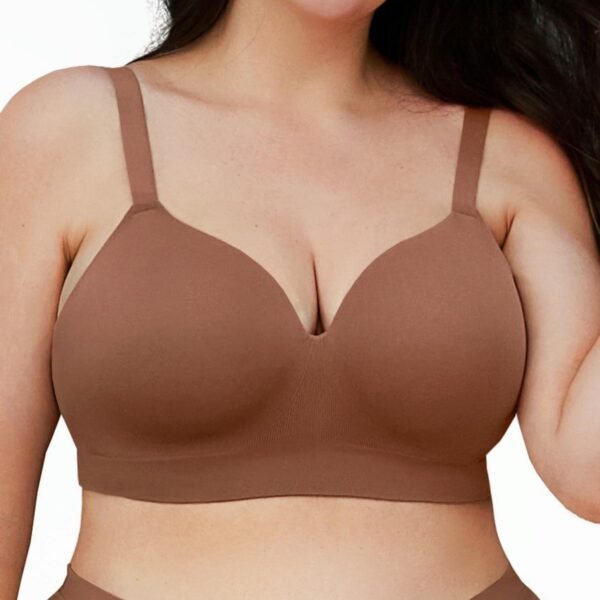 71BNSTekWSL Popilush Bras for Women No Underwire Supportive Push Up Bralettes Wireless Full Coverage Plus Size T-Shirt Bra