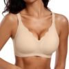71+G1jm4vDL Womens Seamless Bras No Underwire Supportive Wireless Push Up Full Coverage Bralette Comfort Scalloped T-Shirt Bra