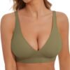 71LPoEfqAML Deep V Bra Low Cut Sexy Push Up Bralettes for Women Padded Comfy Smoothing Wireless Lifting Bras Seamless Bralette