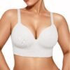 71MGD1CgApL Popilush Bras for Women No Underwire Supportive Push Up Bralettes Wireless Full Coverage Plus Size T-Shirt Bra