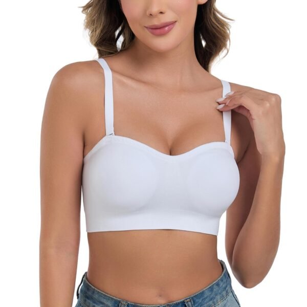 71PC-3c3J4L Strapless Bras for Women Wirefree Non-Slip Tube Top Invisible Bralette Seamless Padded Bandeau Bra